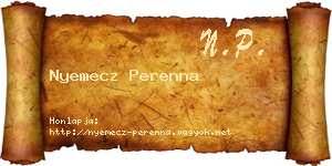 Nyemecz Perenna névjegykártya